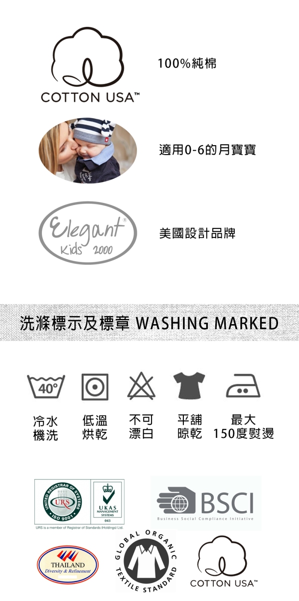 美國Elegant kids彌月禮盒-藍色飛機7件式禮盒