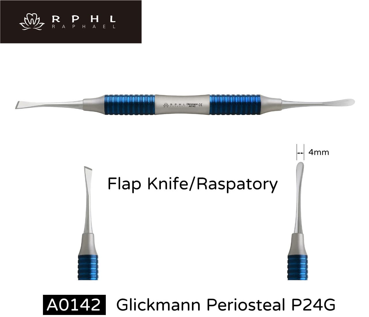 P24G Flap Knife Raspatory periosteal elevator 骨膜剝離器 翻瓣刀